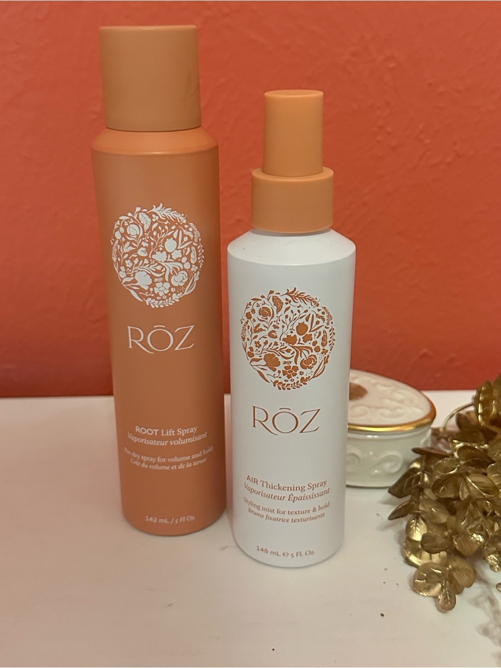 Air-Thickening Spray & Root Lift Spray - Peach/White